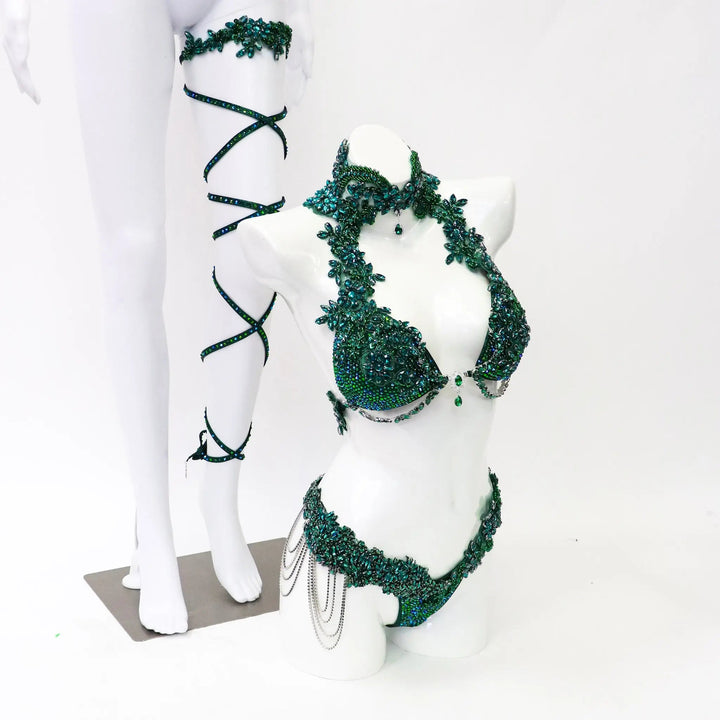 Holly's Emerald Goddess Couture  Angel Competition BikinisNPC Competition Suits