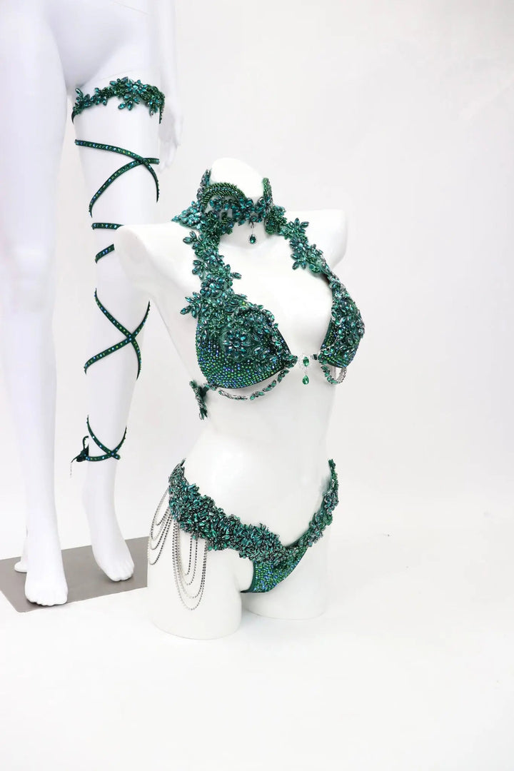 Holly's Emerald Goddess Couture  Angel Competition BikinisNPC Competition Suits