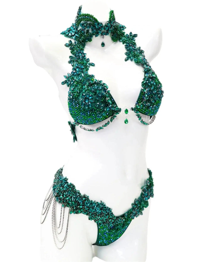 Holly's Emerald Goddess Couture  Angel Competition BikinisNPC Competition Suits