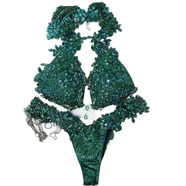 Holly's Emerald Goddess Couture  Angel Competition BikinisNPC Competition Suits