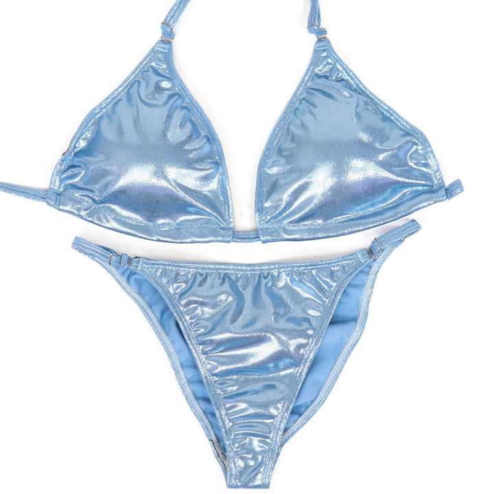 Hologram Baby Blue Fit Model Competition Suit  Angel Competition BikinisNPC Competition Suits