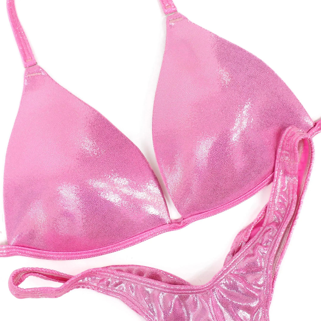 Hologram Baby Pink Posing Practice Suit  Angel Competition BikinisNPC Competition Suits