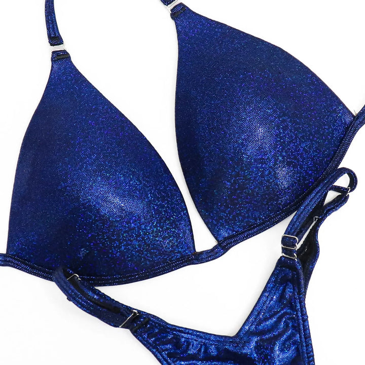 Hologram Dark Blue Posing Practice Suit  Angel Competition BikinisNPC Competition Suits