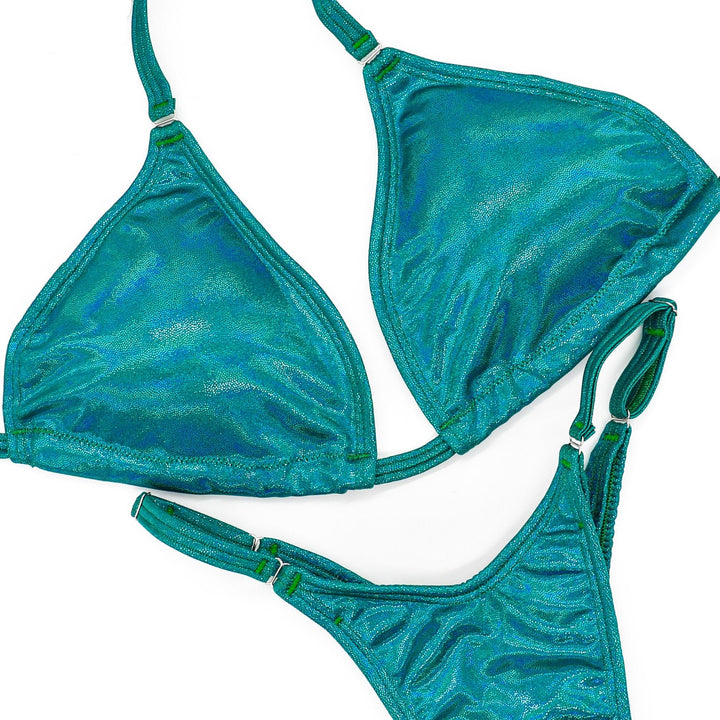 Hologram Electric Green Posing Practice  Angel Competition BikinisNPC Competition Suits