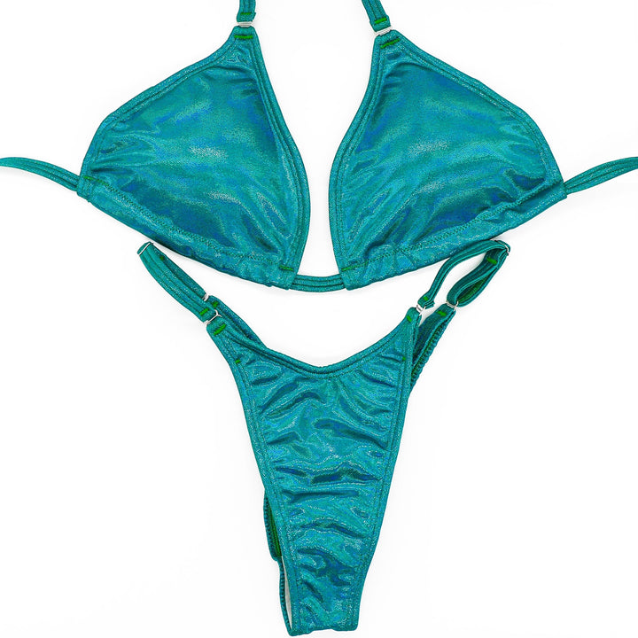 Hologram Electric Green Posing Practice  Angel Competition BikinisNPC Competition Suits