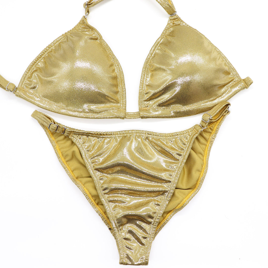 Hologram Gold Fit Model Competition Suit - Angel Competition Bikinis competition_suit