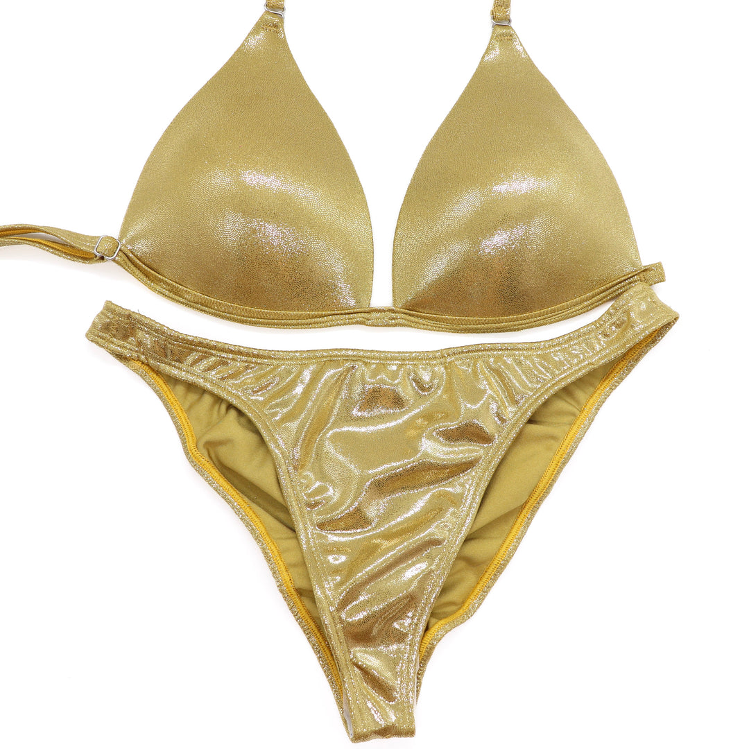 Hologram Gold Fit Model Competition Suit - Angel Competition Bikinis #competition_suit