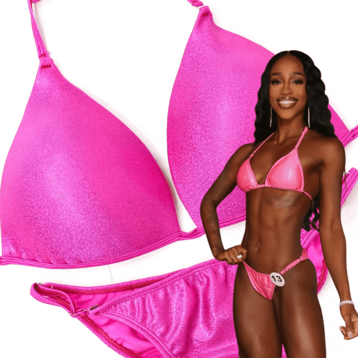 Hologram Pink Fit Model Competition Suit - Angel Competition Bikinis #competition_suit