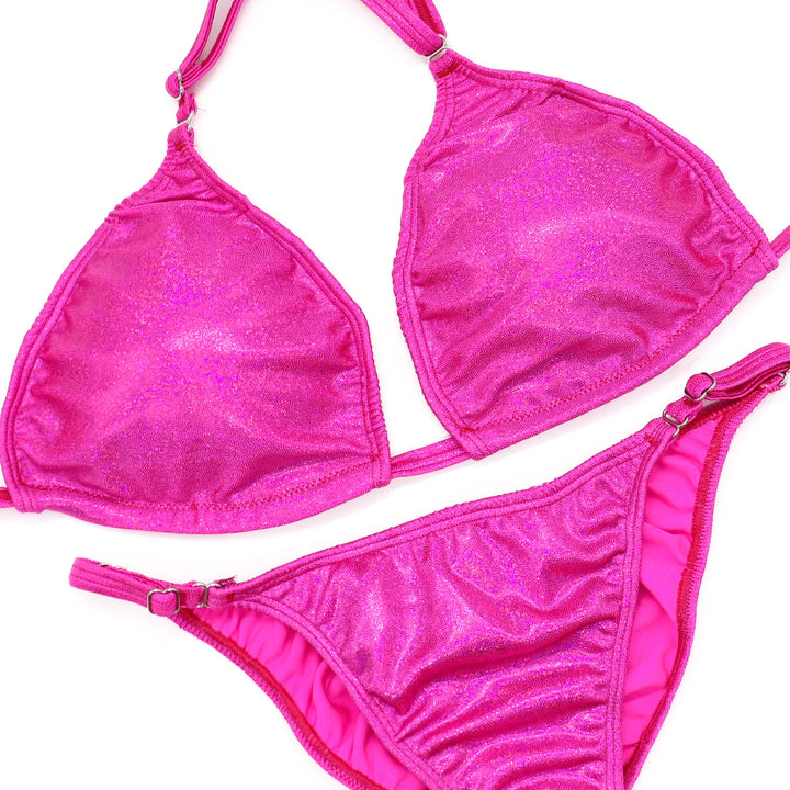 Hologram Pink Fit Model Competition Suit - Angel Competition Bikinis competition_suit