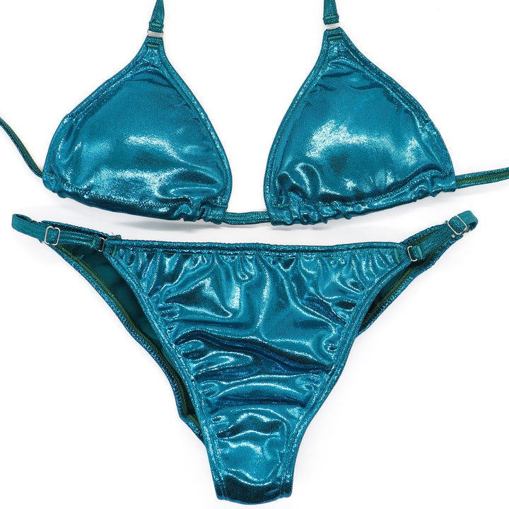 Hologram Teal Fit Model Competition Suit  Angel Competition BikinisNPC Competition Suits