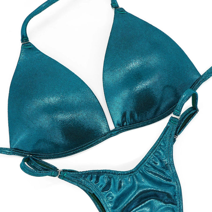 Hologram Teal Posing Practice Suit  Angel Competition BikinisNPC Competition Suits