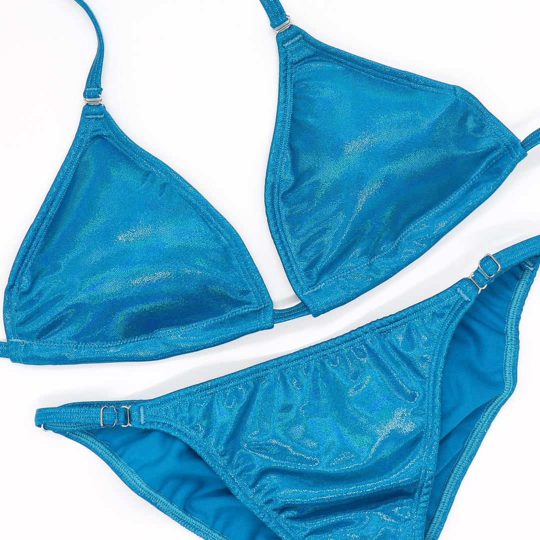 Hologram Turquoise Fit Model Competition Suit  Angel Competition BikinisNPC Competition Suits