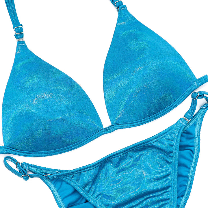 Hologram Turquoise Fit Model Competition Suit - Angel Competition Bikinis #competition_suit