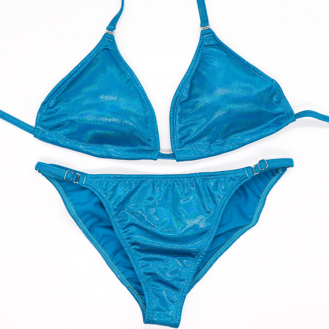 Hologram Turquoise Fit Model Competition Suit  Angel Competition BikinisNPC Competition Suits