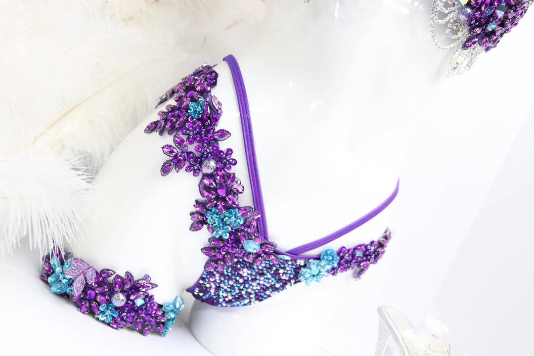 Ivana's Purple Mermaid Couture  Angel Competition BikinisNPC Competition Suits