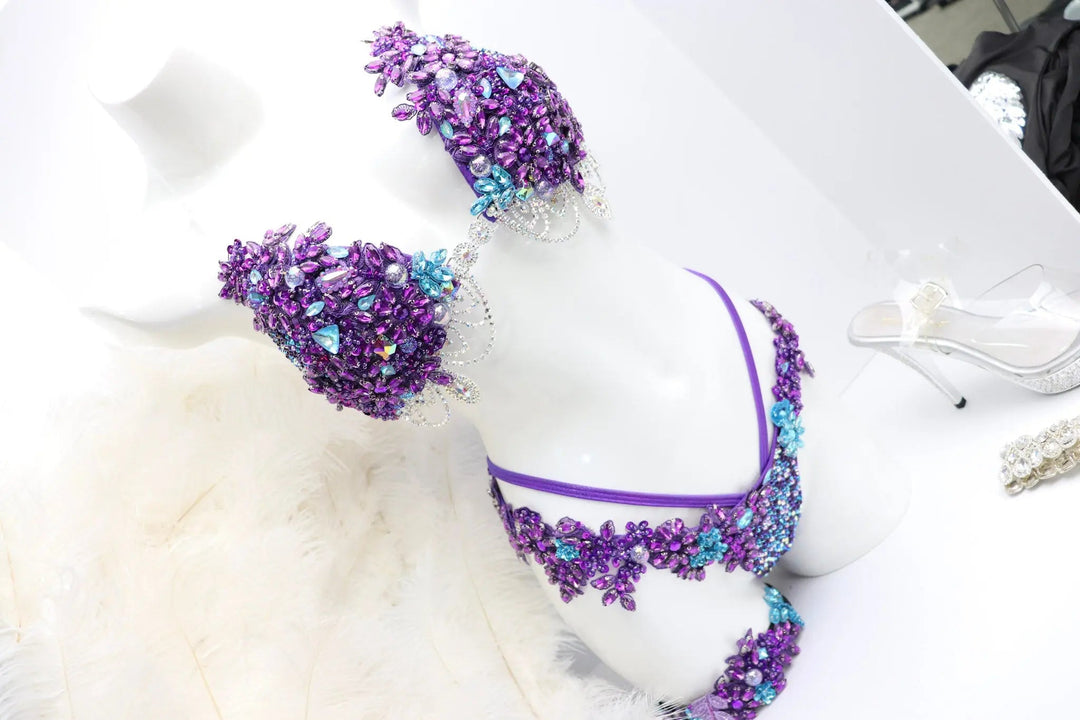 Ivana's Purple Mermaid Couture  Angel Competition BikinisNPC Competition Suits