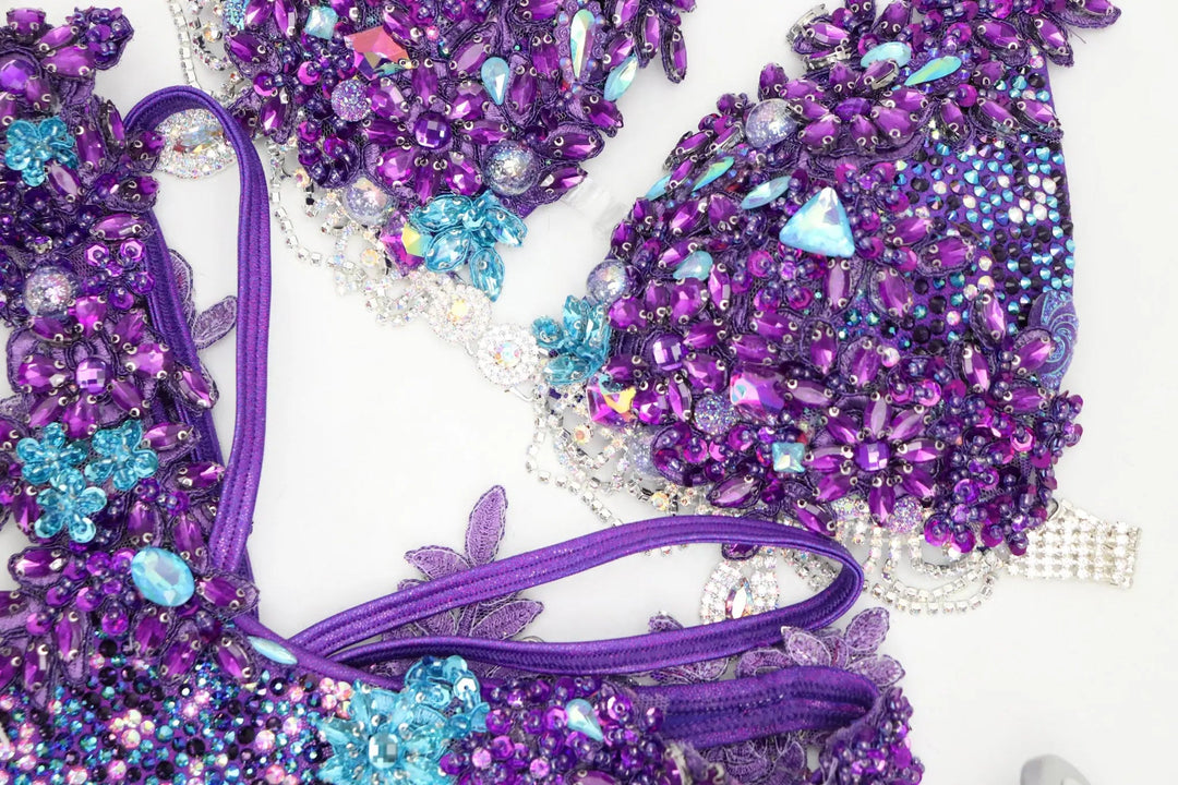 Ivana's Purple Mermaid Couture  Angel Competition BikinisNPC Competition Suits