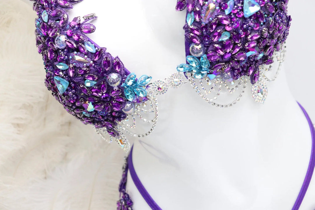 Ivana's Purple Mermaid Couture  Angel Competition BikinisNPC Competition Suits