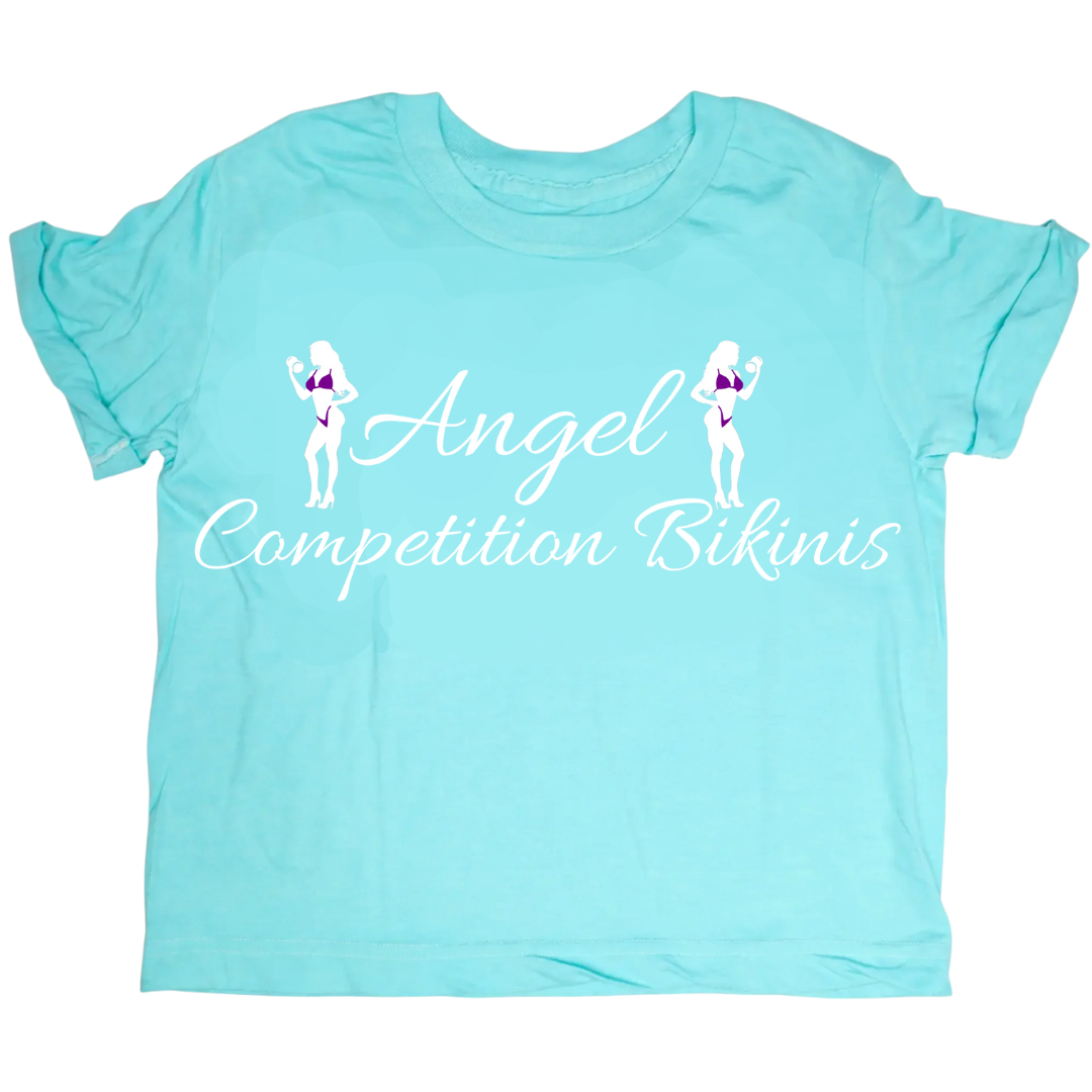 Angel Competition Bikinis Aqua Crop Top