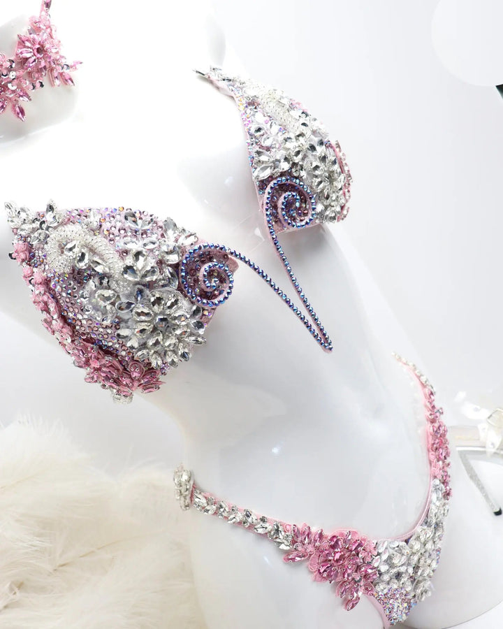 Light Pink Swan Couture  Angel Competition BikinisNPC Competition Suits