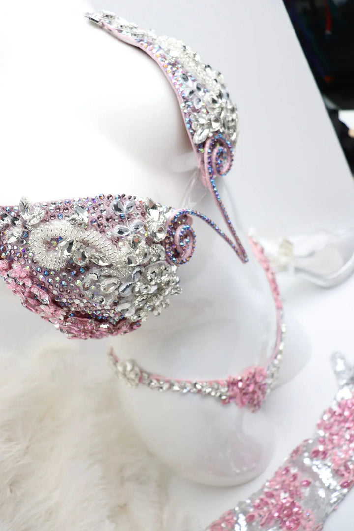 Light Pink Swan Couture  Angel Competition BikinisNPC Competition Suits