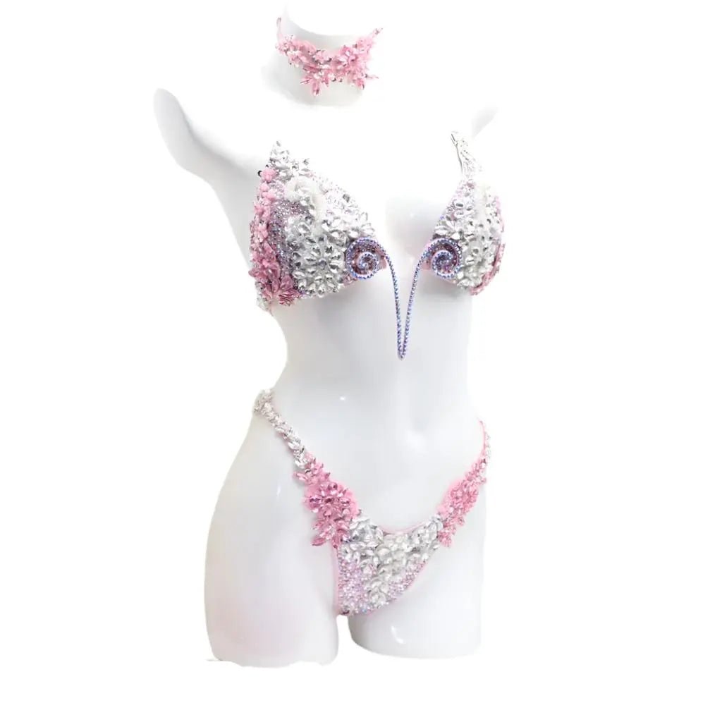 Light Pink Swan Couture  Angel Competition BikinisNPC Competition Suits