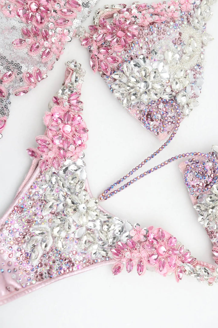Light Pink Swan Couture  Angel Competition BikinisNPC Competition Suits