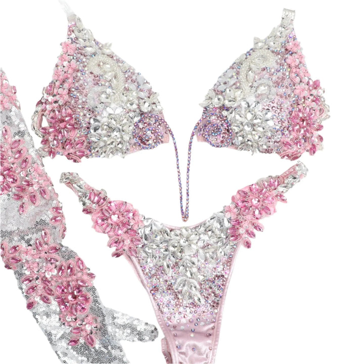 Light Pink Swan Couture  Angel Competition BikinisNPC Competition Suits