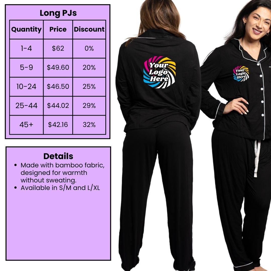 Customized Black Backstage Pajama Set