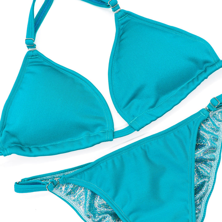 Matte Aqua Jade Fit Model Competition Suit