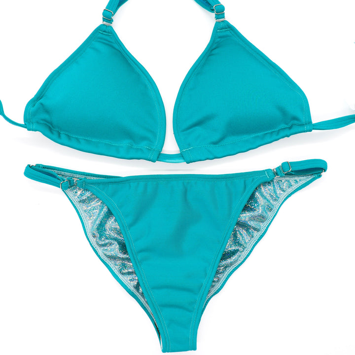Matte Aqua Jade Fit Model Competition Suit