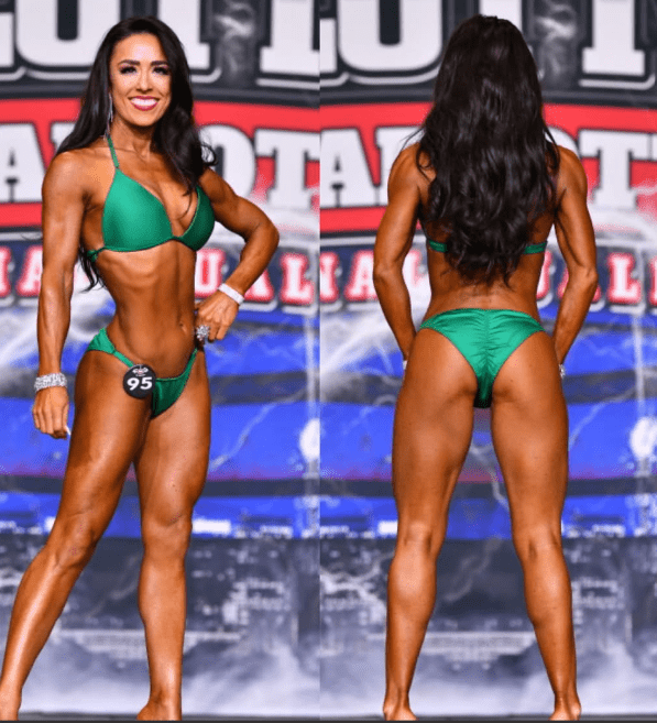 Matte Electric Green Fit Model Competition Suit - Angel Competition Bikinis #competition_suit