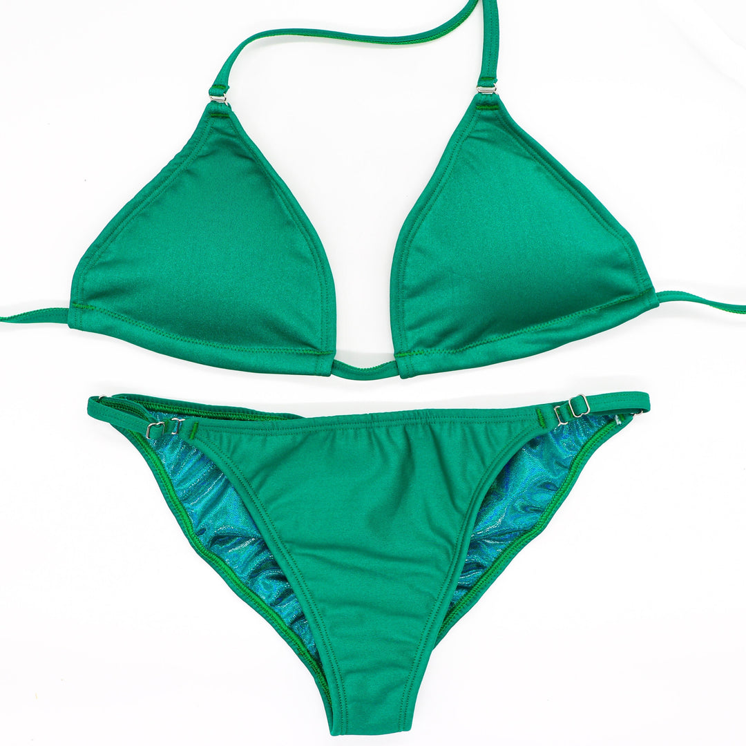 Matte Electric Green Fit Model Competition Suit  Angel Competition BikinisNPC Competition Suits