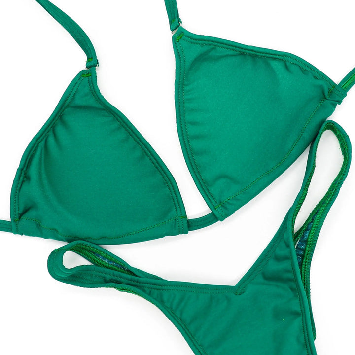Matte Electric Green Posing Practice Suit  Angel Competition BikinisNPC Competition Suits