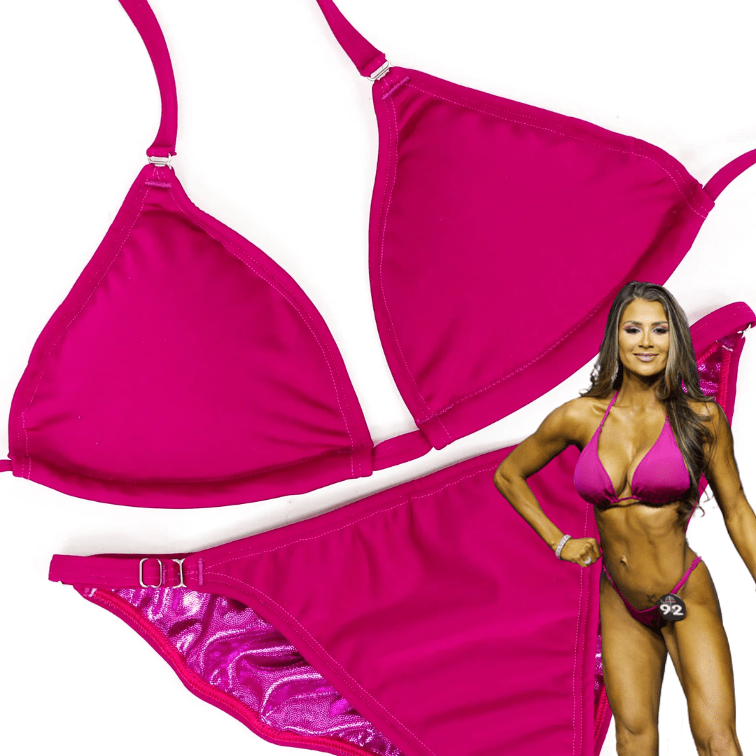 Matte Mulberry Fit Model Competition Suit