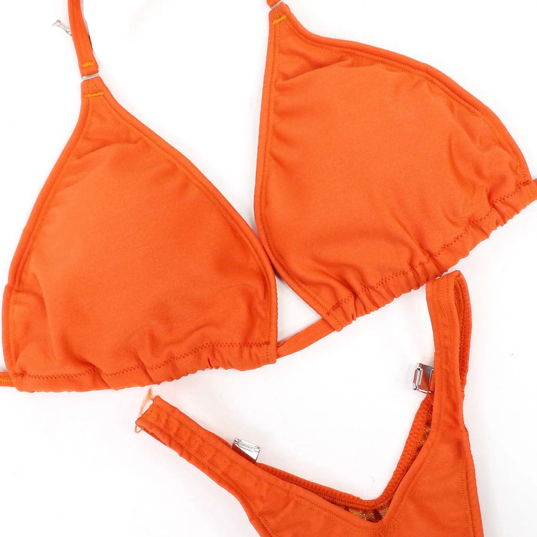 Matte Orange Posing Practice Suit  Angel Competition BikinisNPC Competition Suits
