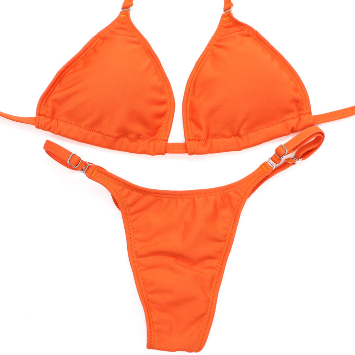 Matte Orange Posing Practice Suit - Angel Competition Bikinis competition_suit