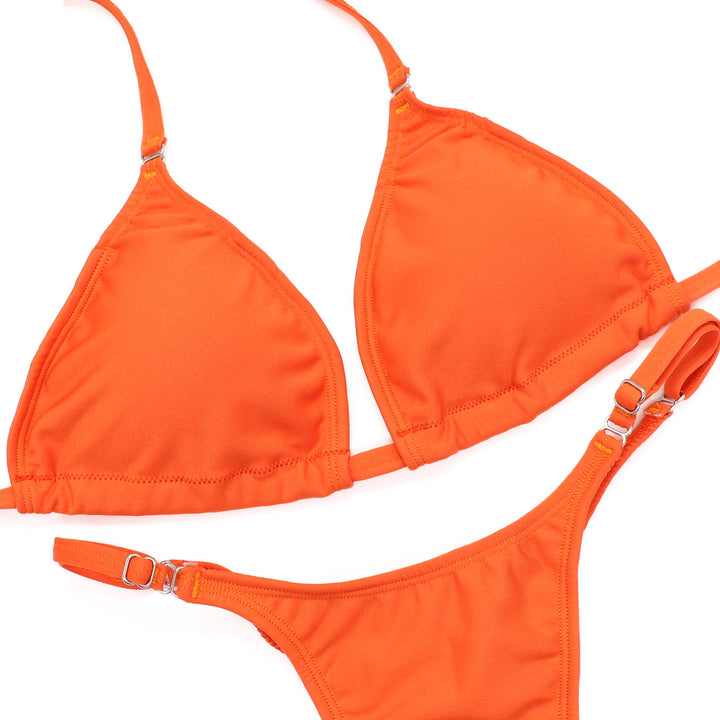 Matte Orange Posing Practice Suit - Angel Competition Bikinis competition_suit