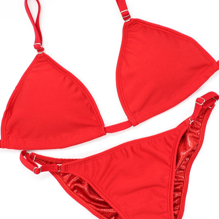 Matte Red Fit Model Competition Suit