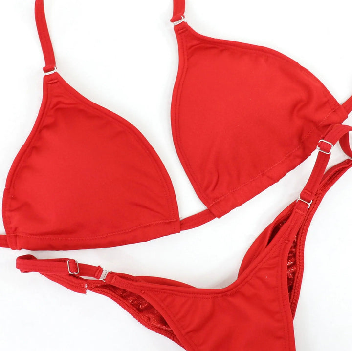 Matte Red Posing Practice Suit  Angel Competition BikinisNPC Competition Suits