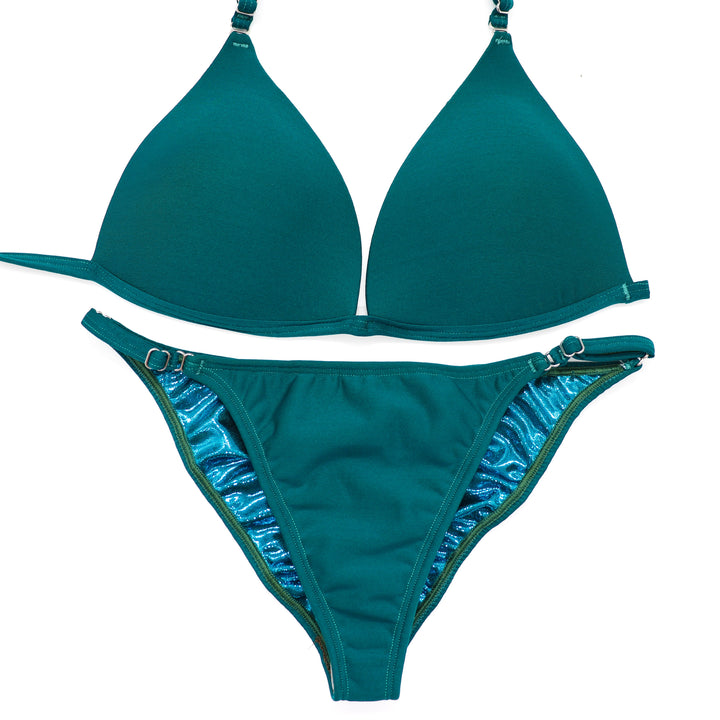 Matte Teal Fit Model Competition Suit