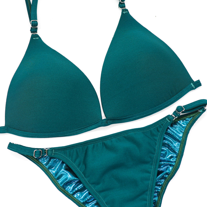 Matte Teal Fit Model Competition Suit