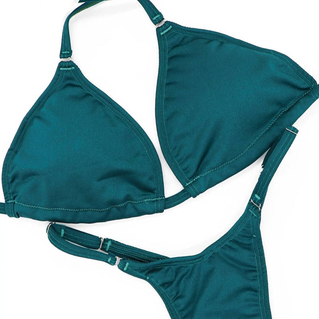 Matte Teal Posing Practice Suit  Angel Competition BikinisNPC Competition Suits