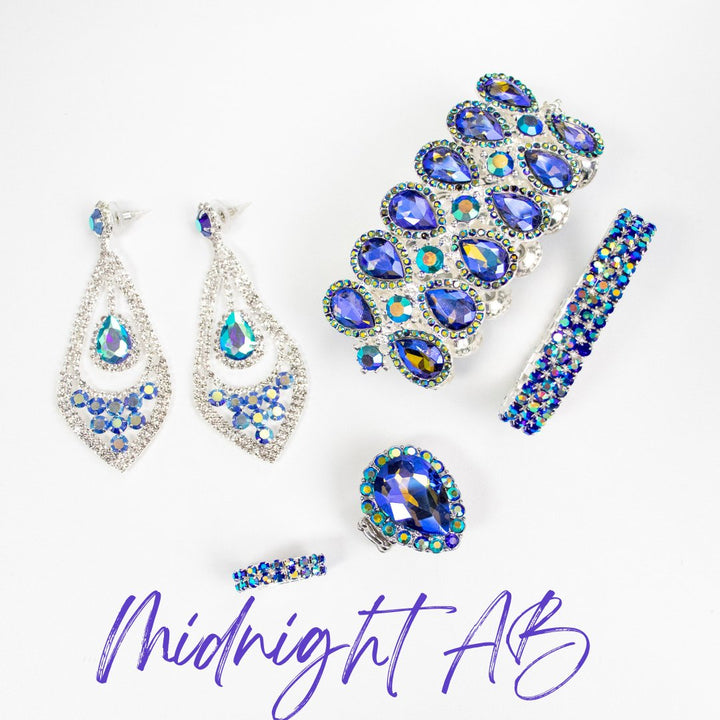 Midnight AB Gemstone Competition Jewelry Set