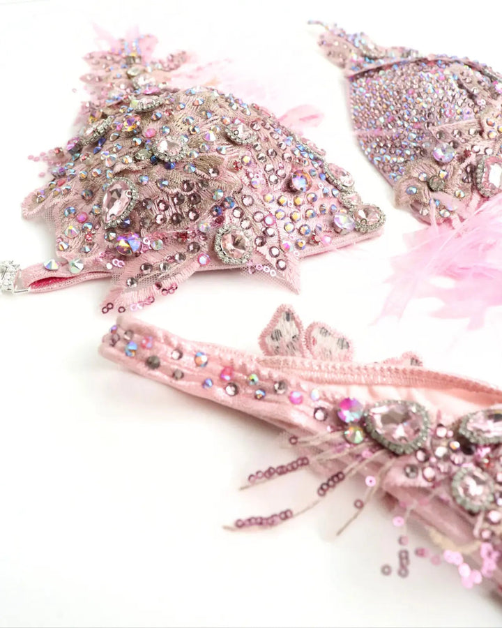 Ndeye's Light Pink Couture  Angel Competition BikinisNPC Competition Suits