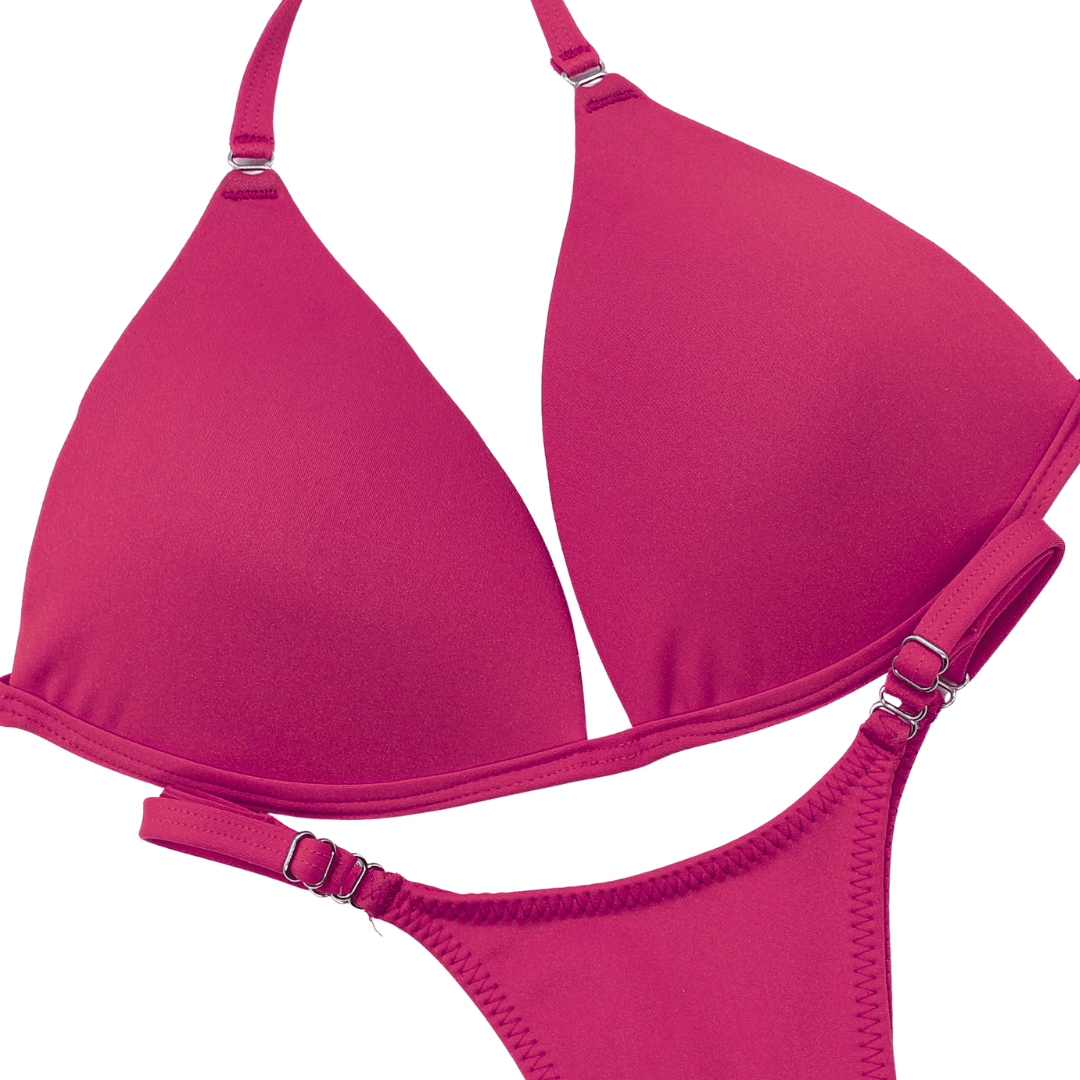 Matte Mulberry Posing Practice Suit in deep mulberry for bikini posing practice suit and figure competition suits