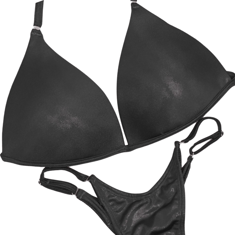 QS ST: Matte Black Posing Practice Suit. Medium Molded/Pro.