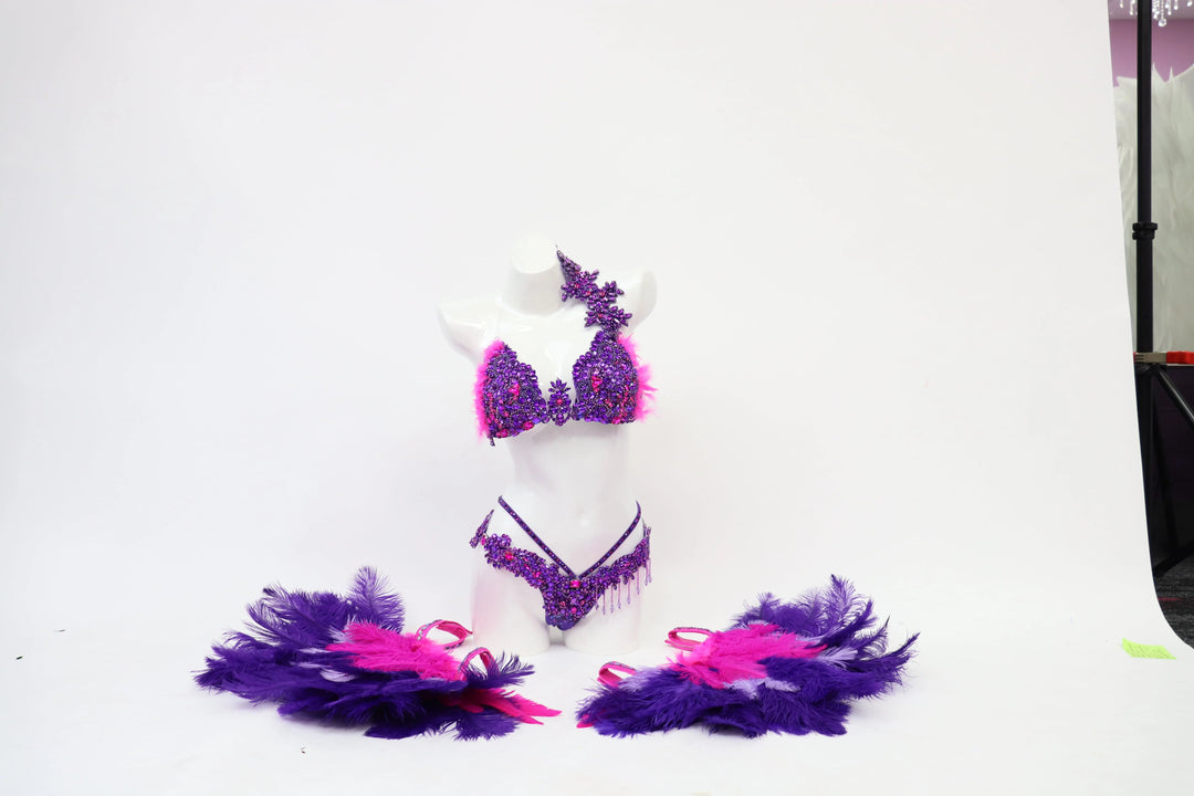 Purple Parade Couture  Angel Competition BikinisNPC Competition Suits