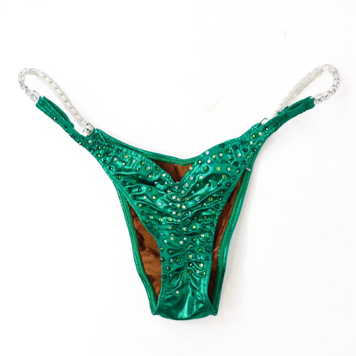 QS ST: Ashley K's Electric Kale Nova. Hologram Kelly. Medium Molded/Pro with Modest Front.  Angel Competition BikinisNPC Competition Suits
