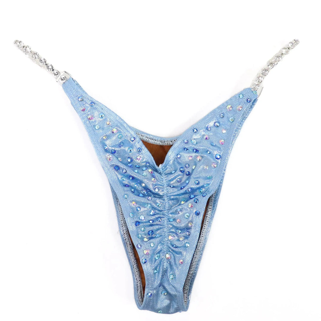 QS ST: Baby Blue Radiance. Hologram Baby Blue. Large Molded/Pro.  Angel Competition BikinisNPC Competition Suits